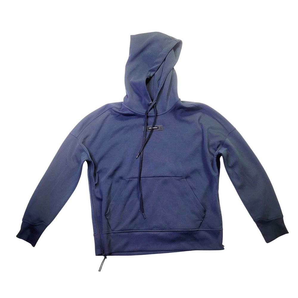 On Cloud Running Hoodie Women Small Navy Blue Swiss Engineering Sweatshirt